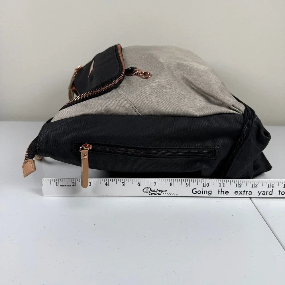 Petunia Pickle Bottom Pivot Pack Diaper Bag Sand/Black Large Backpack Rose Gold
